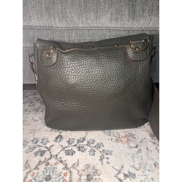 Stunning Pulicati large Italian Leather Bag. Great Condition In Olive Green. - Picture 10 of 14